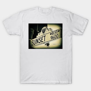 Sunset Boulevard, Beverly Hills, California by Mistah Wilson T-Shirt